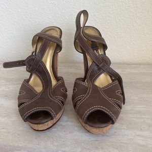Coach 1941 leather platform sandals